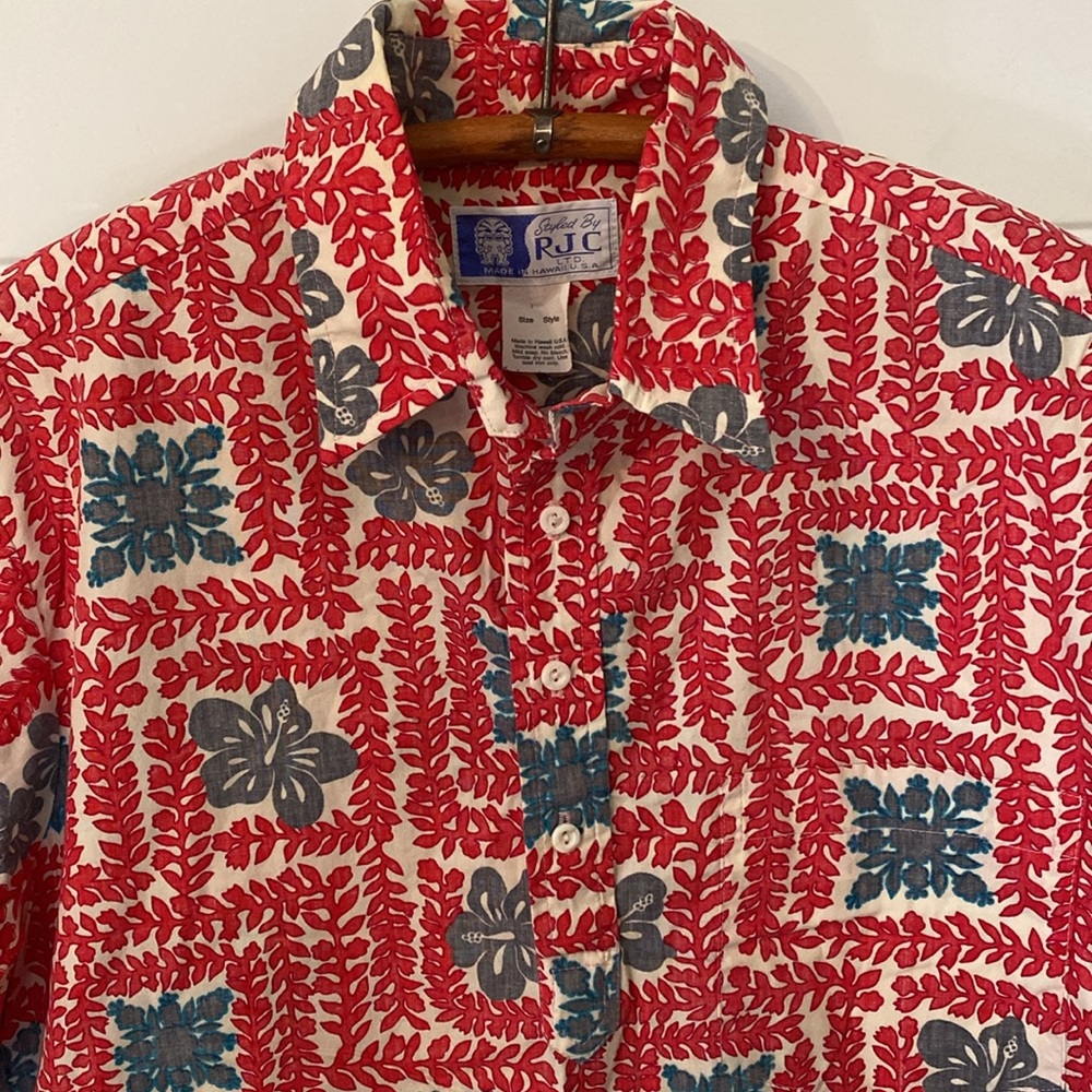 Vintage RJC Ltd. Floral Button Shirt Made in Hawaii USA - Picture 2 of 11
